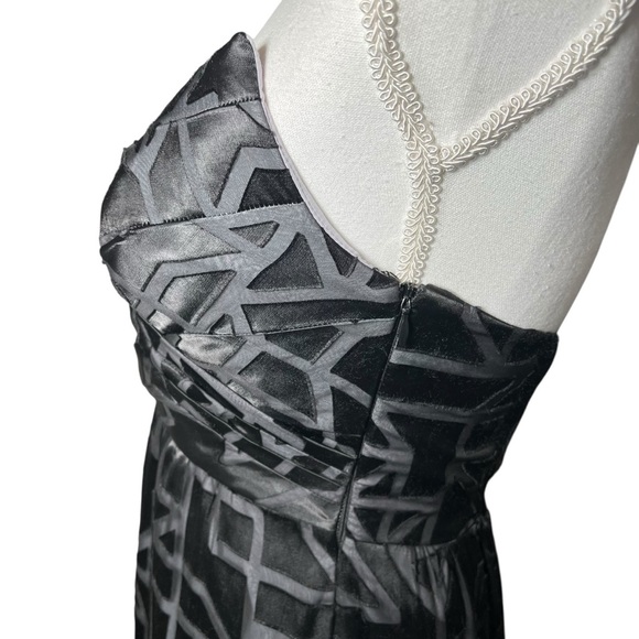 Alice & Trixie Silk Strapless Full Length Cocktail Dress Small Geometric Print - Picture 10 of 16
